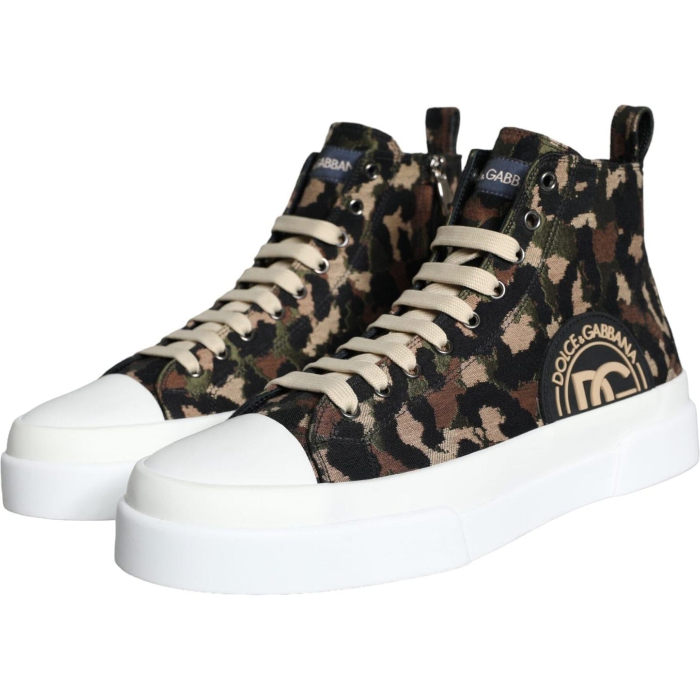 Dolce & Gabbana Multicolor Camouflage High Top Sneaker Shoes Dolce & Gabbana