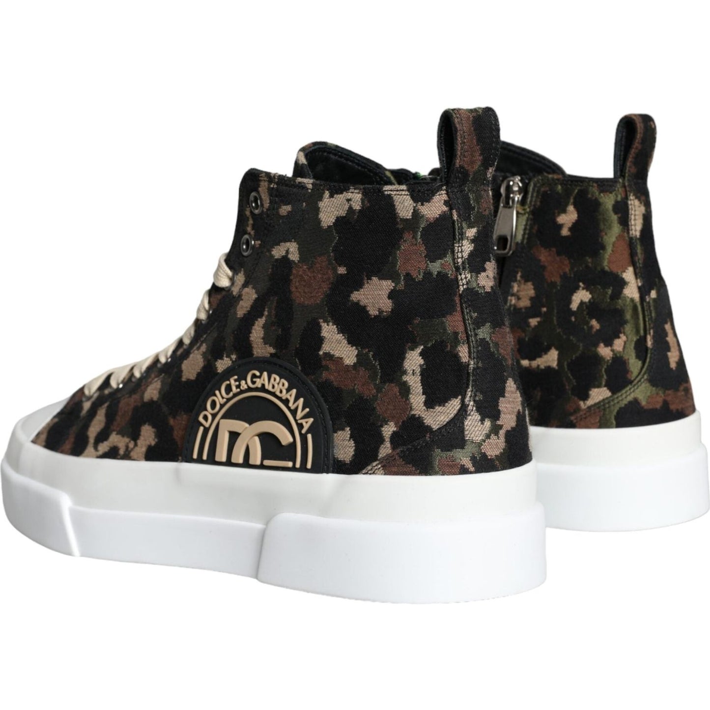 Dolce & Gabbana Multicolor Camouflage High Top Sneaker Shoes Dolce & Gabbana