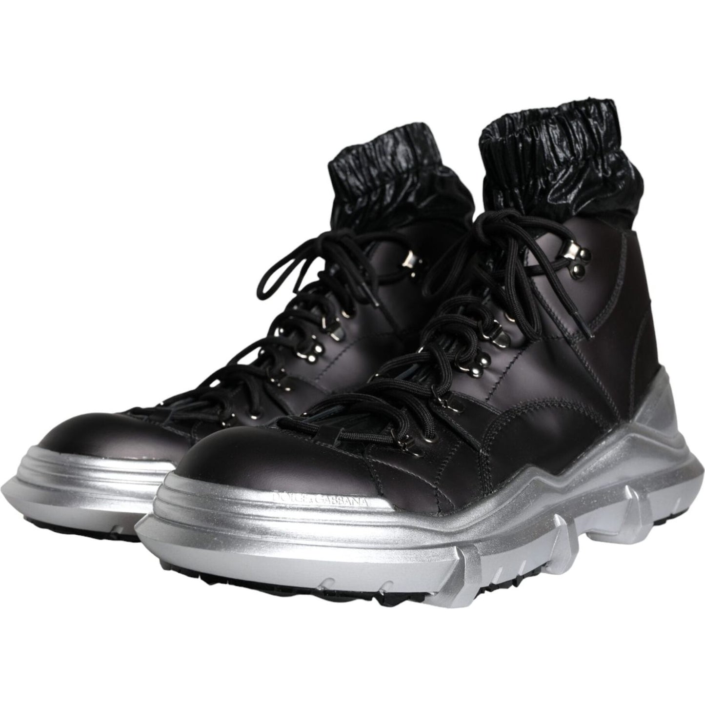 Black Nylon Galileo High Top Sneakers Shoes