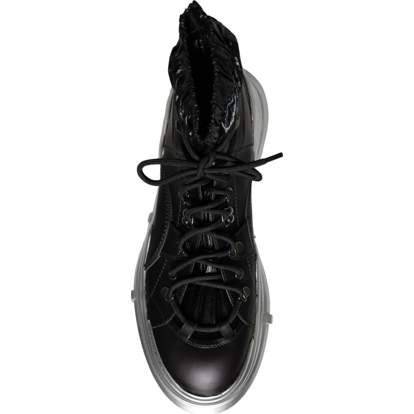 Black Nylon Galileo High Top Sneakers Shoes