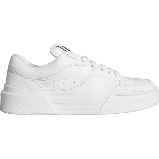 Dolce & Gabbana White Miami Leather Low Top Sneakers Shoes Dolce & Gabbana