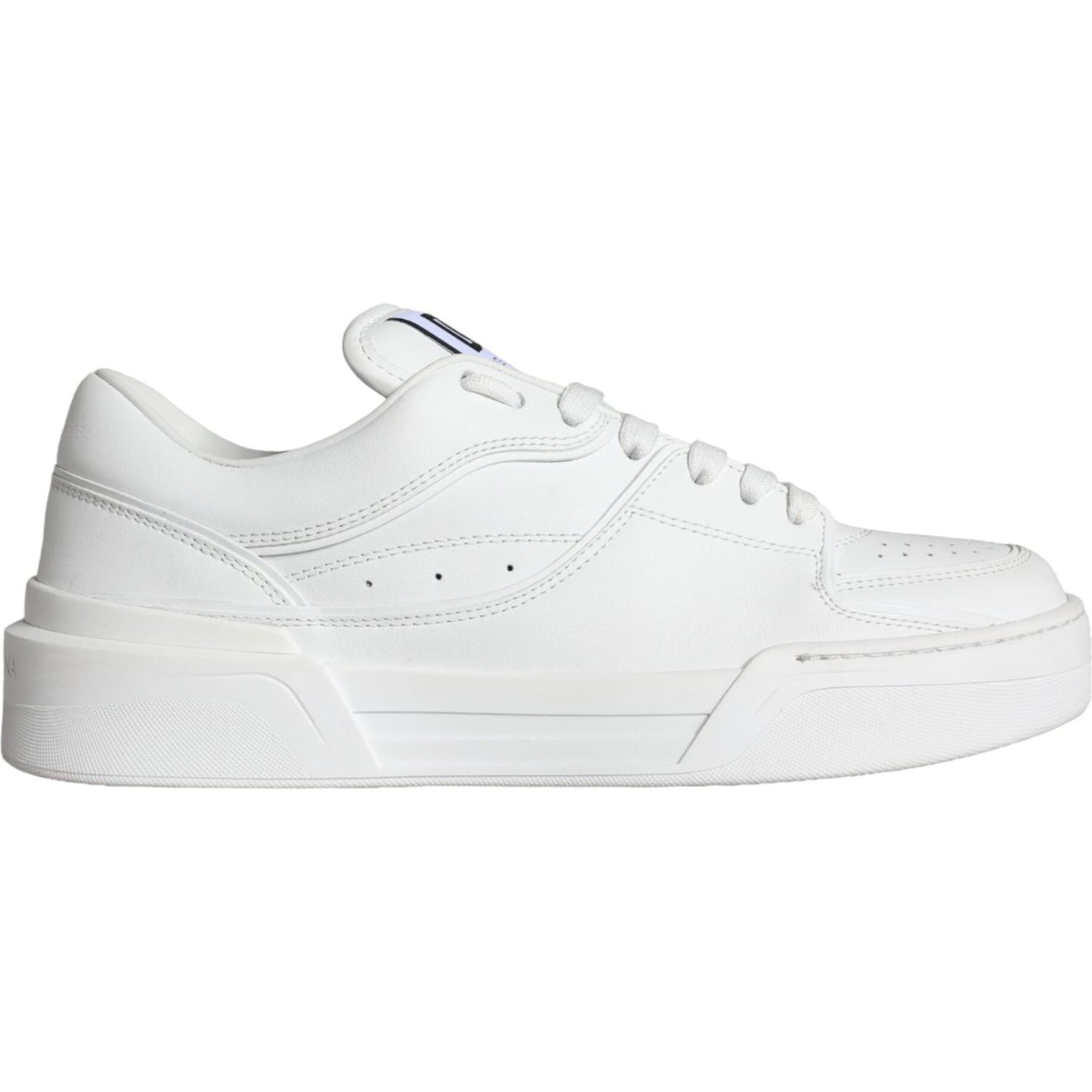 White Miami Leather Low Top Sneakers Shoes