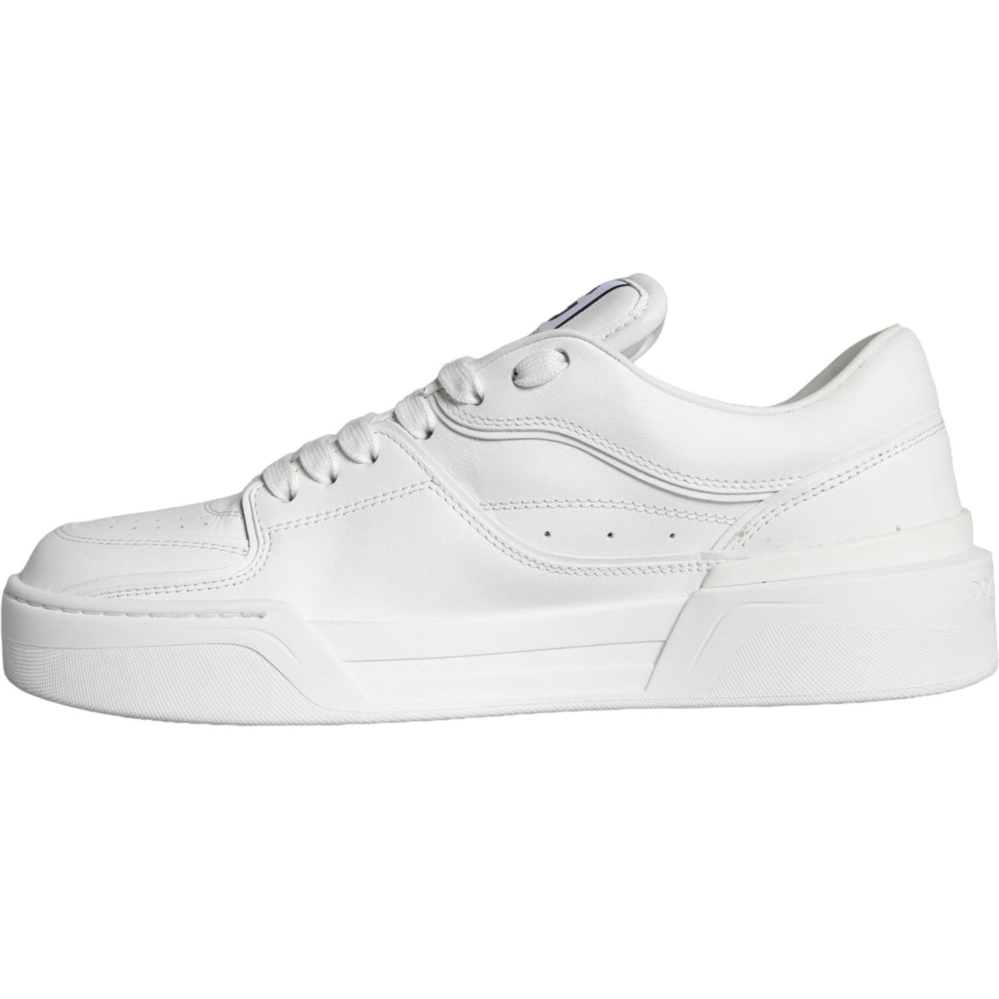 White Miami Leather Low Top Sneakers Shoes