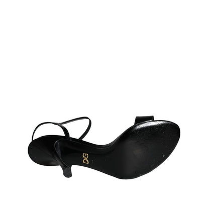 Dolce & Gabbana Black KEIRA Leather Heels Sandals Shoes Dolce & Gabbana