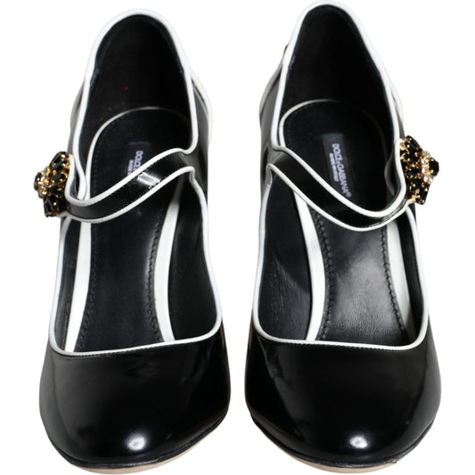 Dolce & Gabbana Black White Piano Keys Mary Janes Heels Shoes Dolce & Gabbana