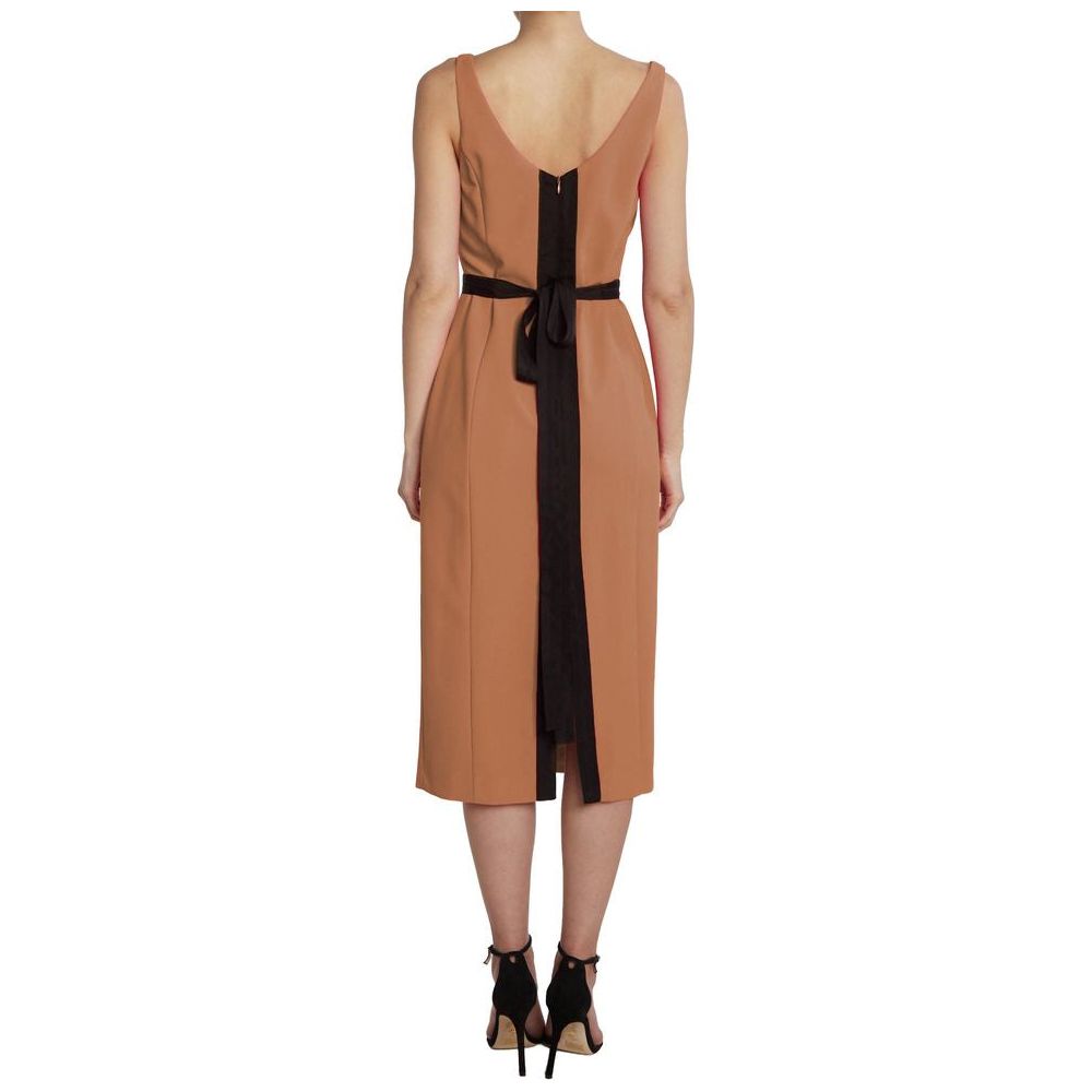 Brown Polyester Dress