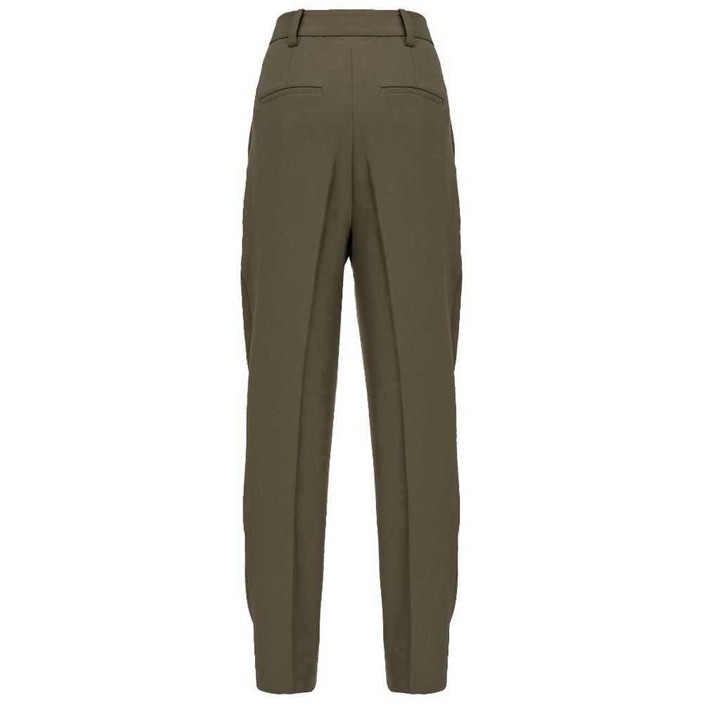 Green Polyester Jeans & Pant