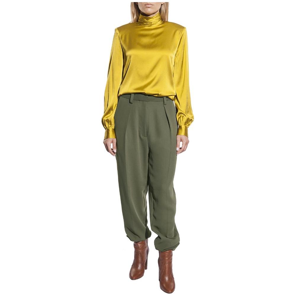 Green Polyester Jeans & Pant