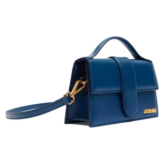 Blue Leather Crossbody Bag