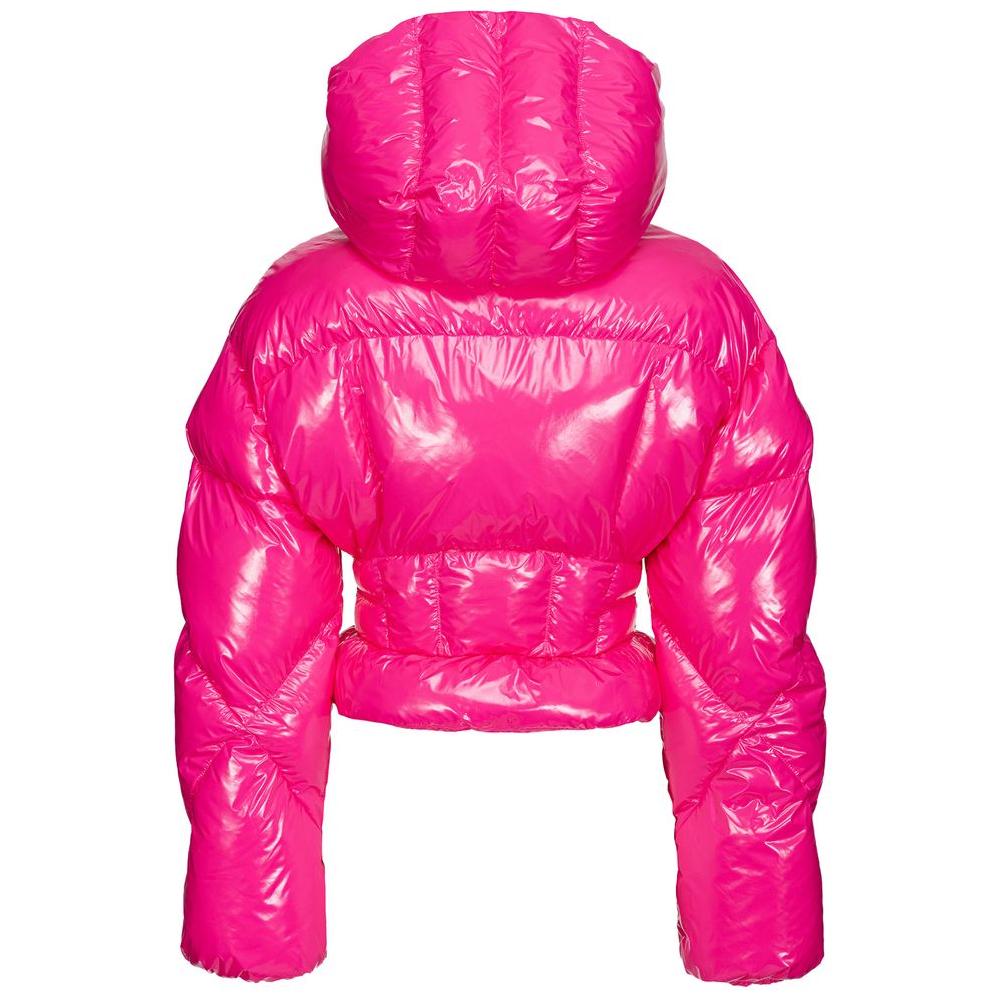 Fuchsia Nylon Jackets & Coat