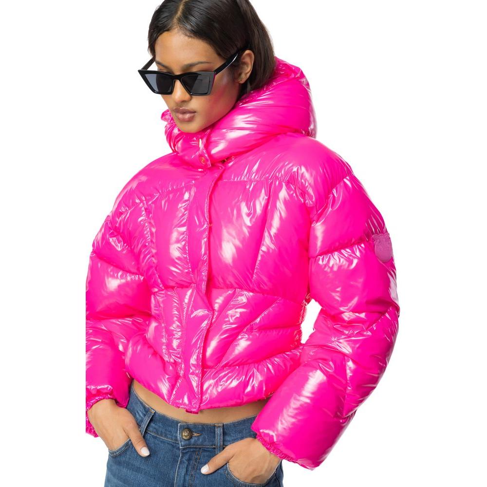 Fuchsia Nylon Jackets & Coat