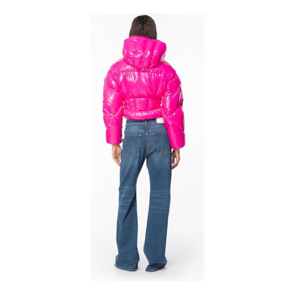 Fuchsia Nylon Jackets & Coat