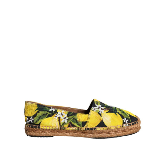 Dolce & Gabbana Multicolor Lemon Slip On Espadrilles Shoes Dolce & Gabbana