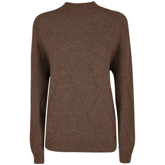 Yes Zee Brown Acrylic Sweater