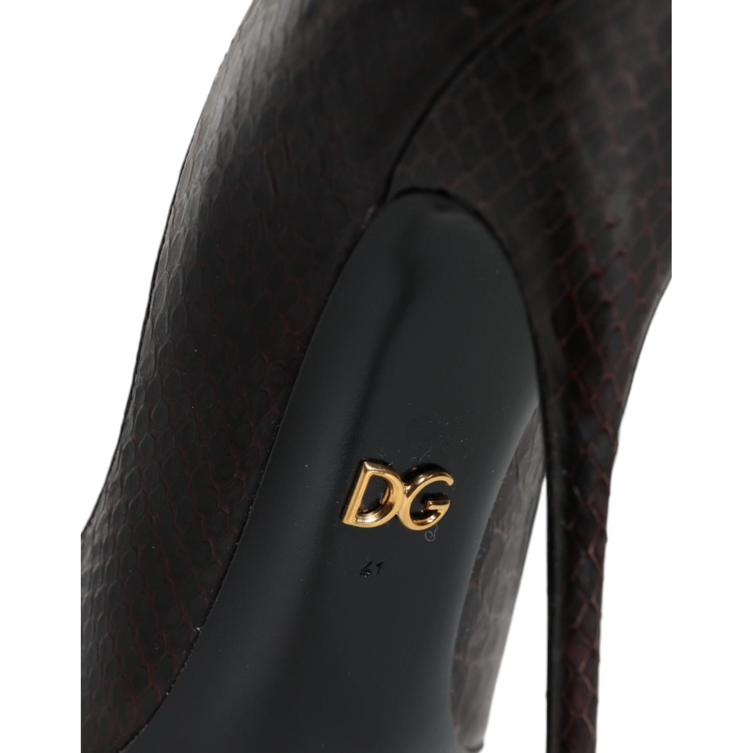Dolce & Gabbana Multicolor Exotic Leather Heels Pumps Shoes