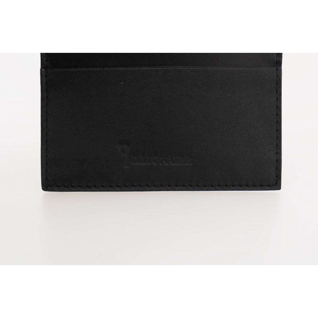 Billionaire Italian Couture Exquisite Black Leather Men's Wallet Wallet black-leather-cardholder-wallet