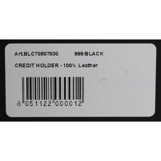 Billionaire Italian Couture Black Leather Cardholder Wallet