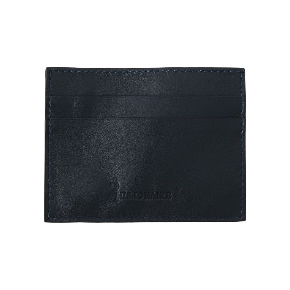 Billionaire Italian Couture Opulent Blue Leather Men's Wallet Wallet blue-leather-cardholder-wallet