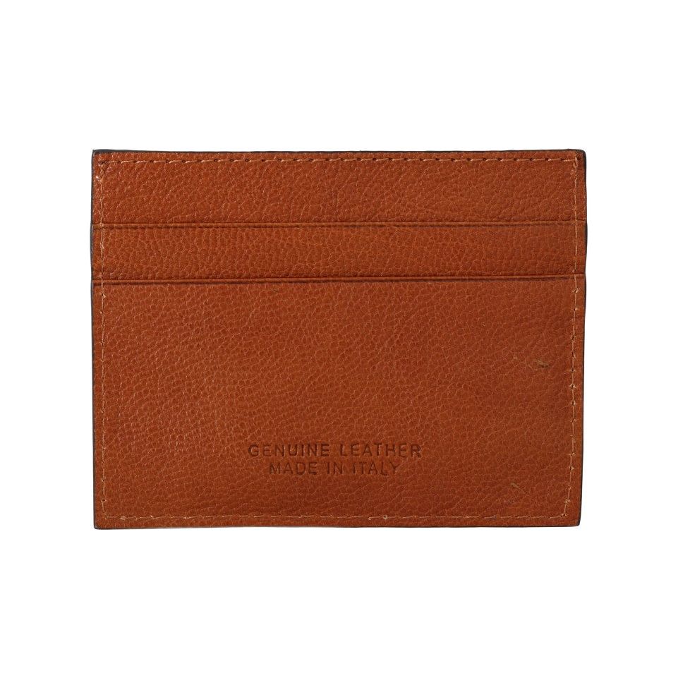 Billionaire Italian Couture Elegant Men's Leather Wallet in Brown Wallet brown-leather-cardholder-wallet-2