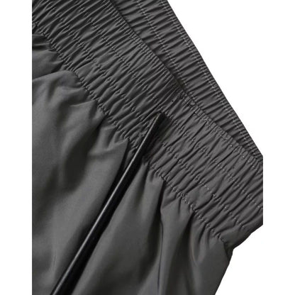 Dolce & Gabbana Dark Gray Polyester Beachwear Shorts Swimwear Men