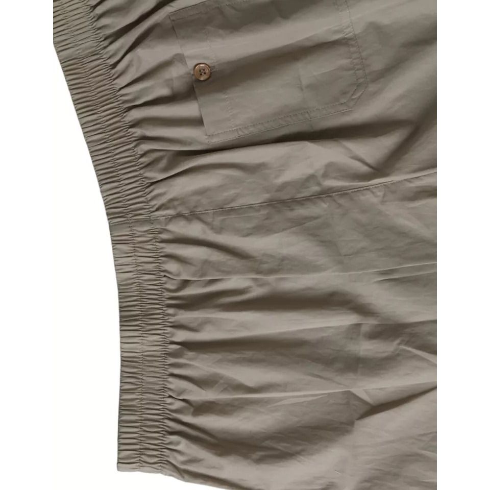 ملابس داخلية بوكسر عادية من القطن باللون البني من دولتشي آند غابانا