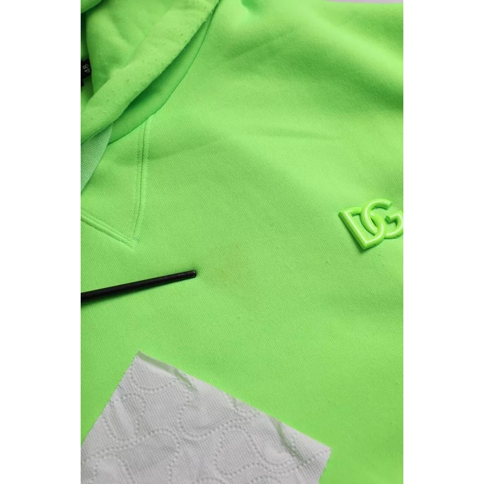 سويت شيرت بغطاء رأس وشعار دولتشي آند غابانا باللون الأخضر