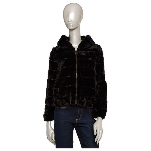 Baldinini Trend Black Polyester Jackets & Coat