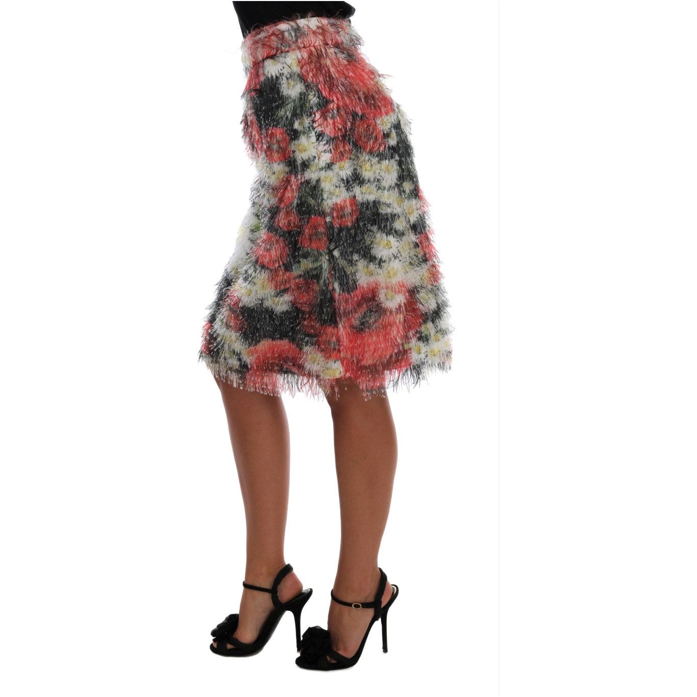 Floral Elegance Knee-Length Skirt