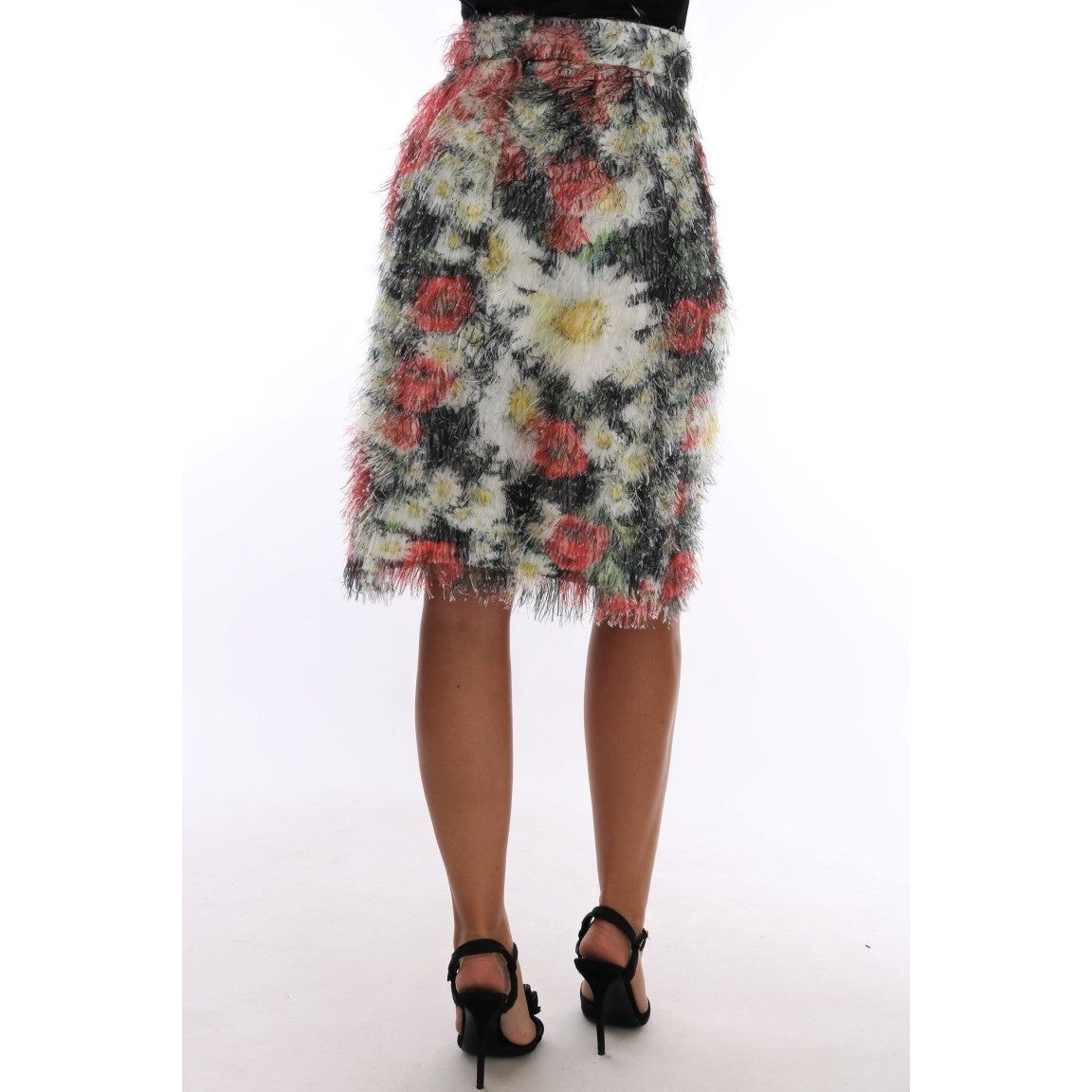 Floral Elegance Knee-Length Skirt