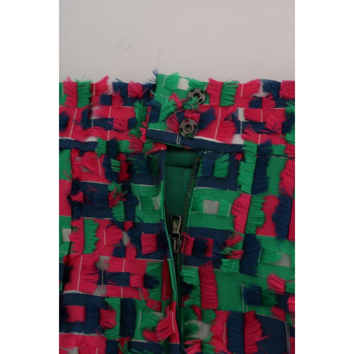 تنورة دولتشي آند غابانا الأنيقة ذات الخصر العالي والمزينة بنقشة الجاكار