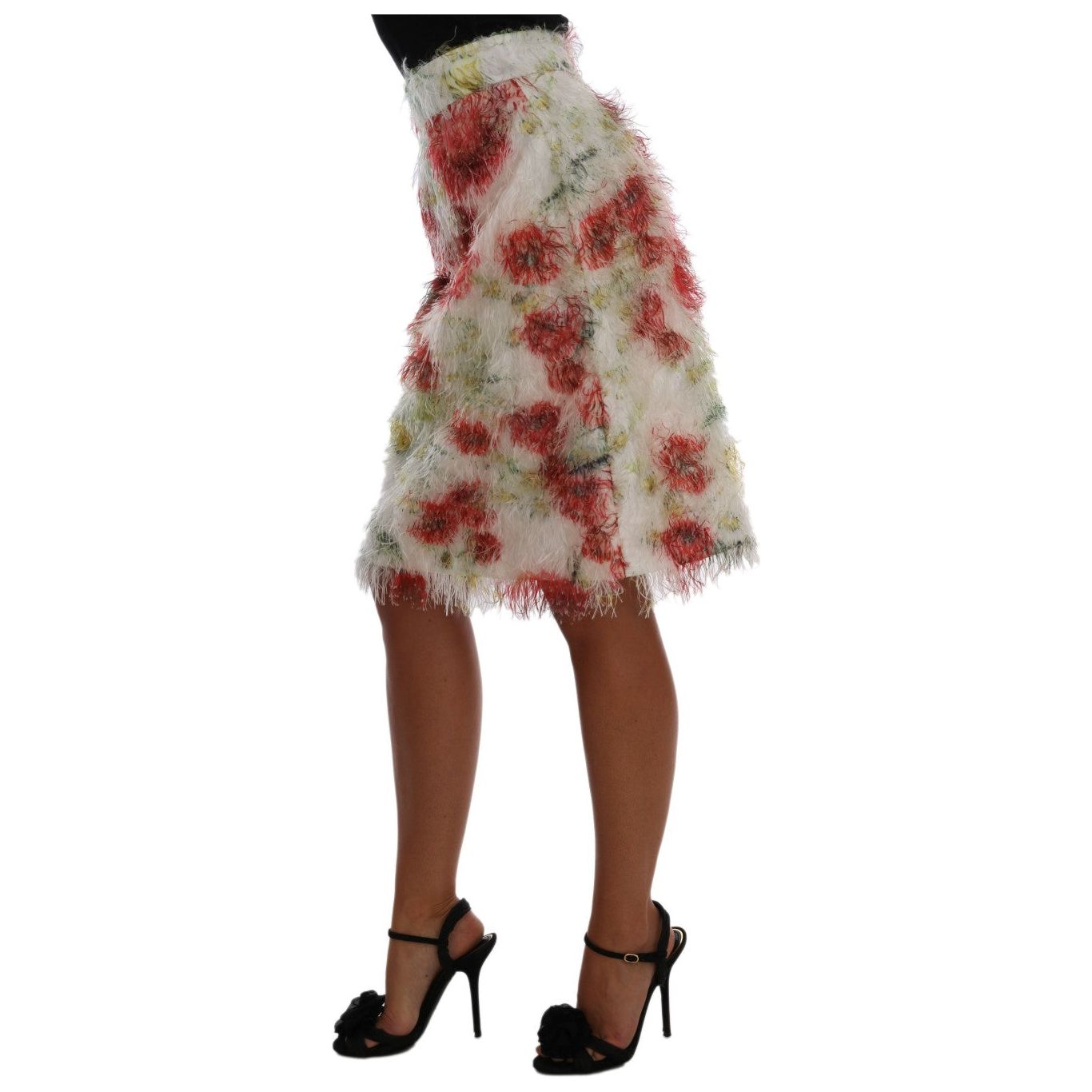 Elegant Floral High-Waist Pencil Skirt