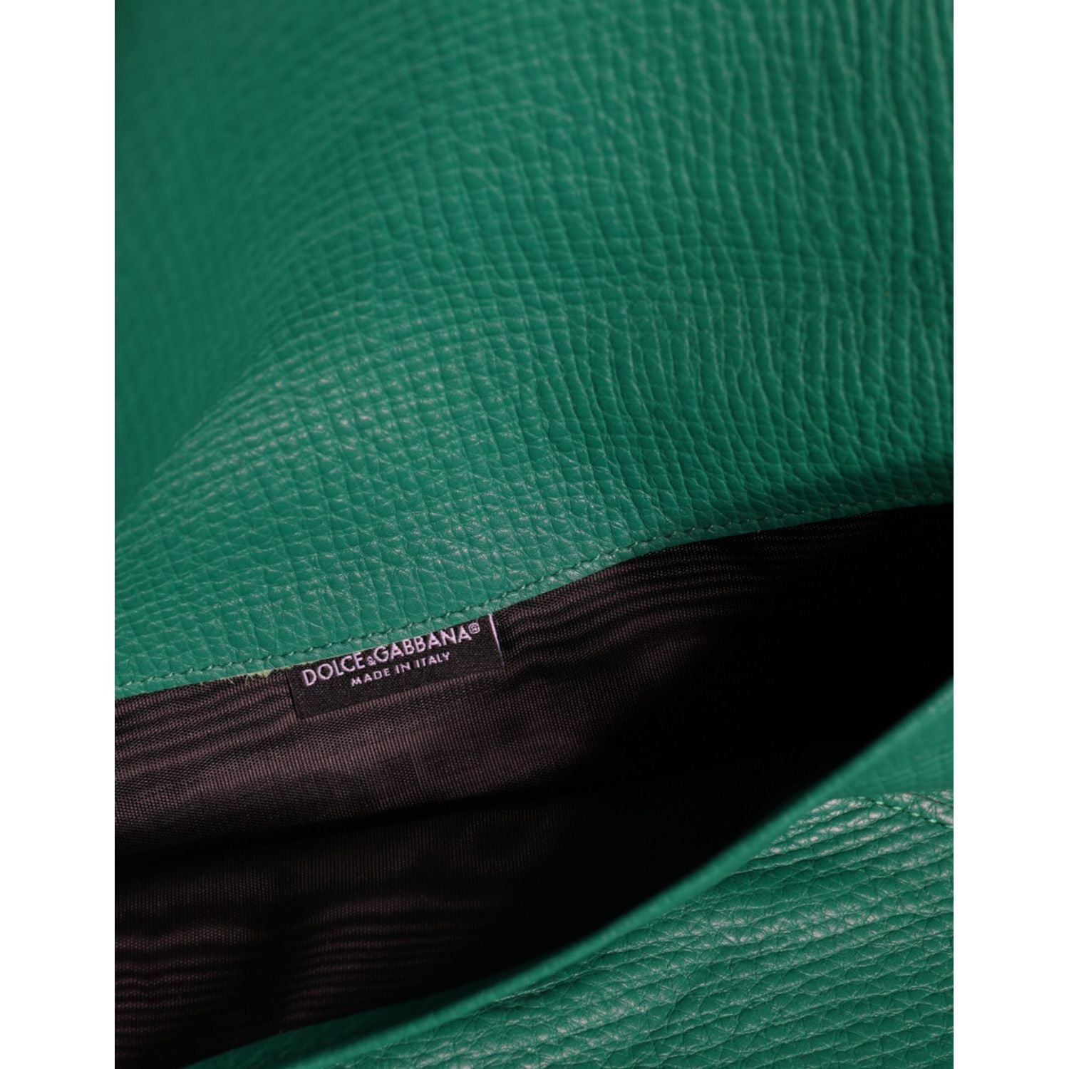 Dolce & Gabbana Green Leather Handbag Clutch Mini Purse Pouch Tablet Case