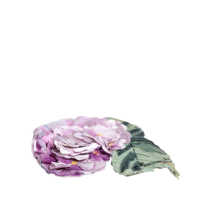 Dolce & Gabbana Multicolor Hydrangea Gold Brass Pin Brooch Brooch