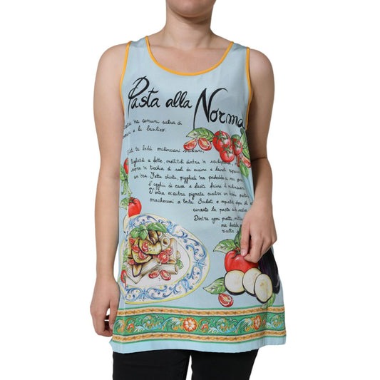 Dolce & Gabbana Multicolor Pasta Alla Norma Print Tank Top Dolce & Gabbana