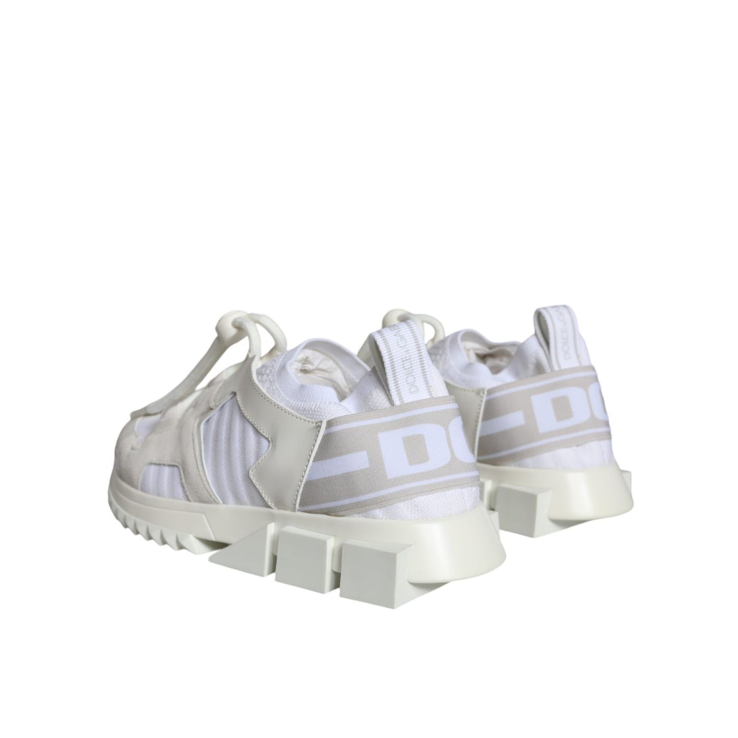 Dolce & Gabbana White Mesh Sorrento Trekking Sneakers Shoes