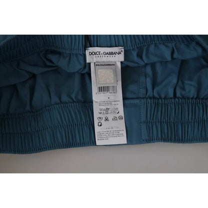 Dolce & Gabbana Blue Cotton Regular Boxer Shorts Underwear