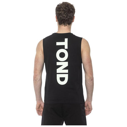 Tond Black Cotton Men Tank Top