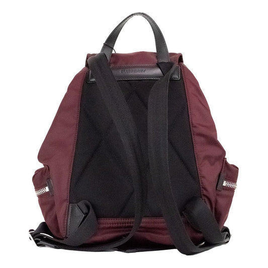 Burberry | Medium Burgundy Econyl Nylon Rucksack Drawstring Backpack Bookbag| McRichard Designer Brands   