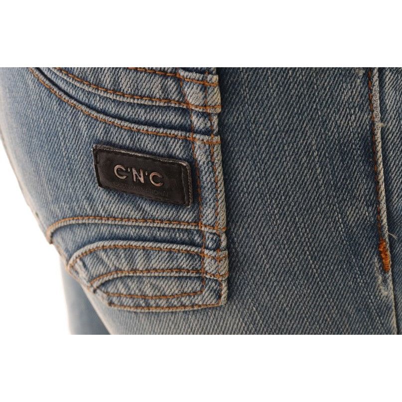 Costume National Chic Classic Fit Straight Blue Jeans blue-wash-cotton-classic-jeans