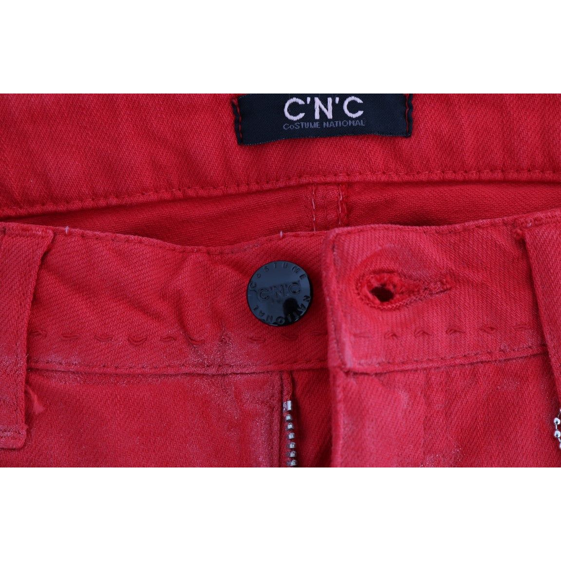 Radiant Red Super Slim Designer Jeans