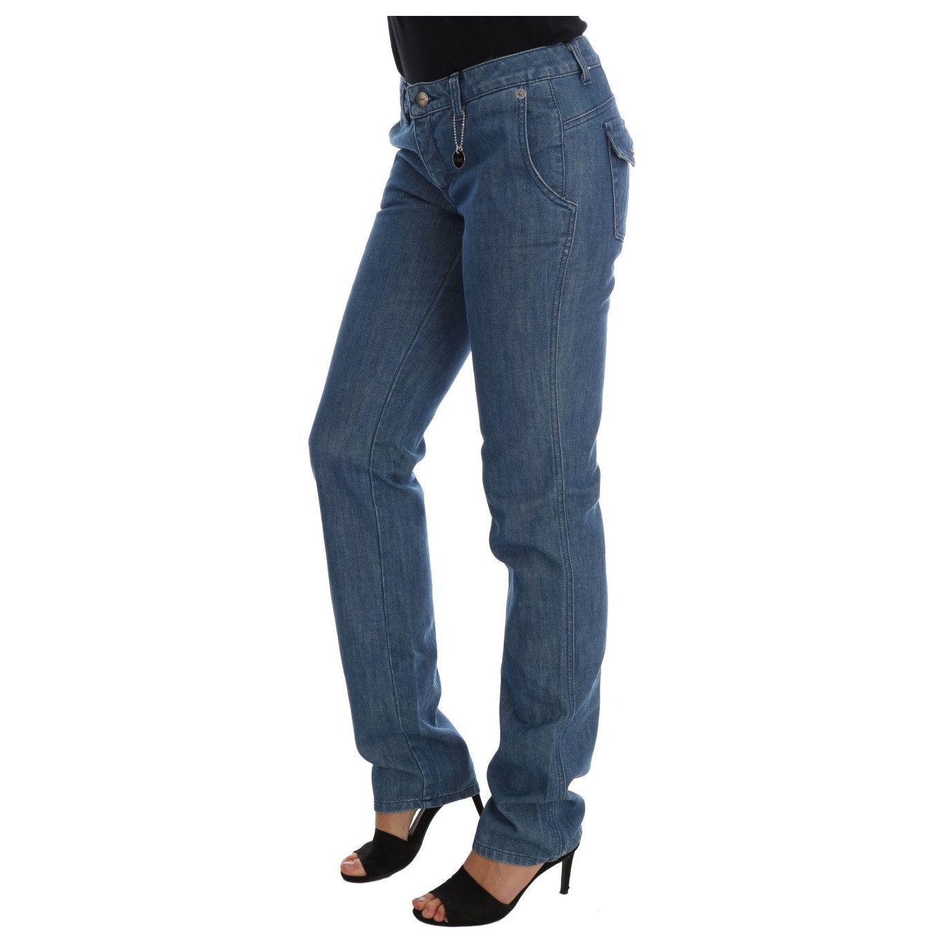 Costume National Blue Wash Cotton Slim Denim Jeans