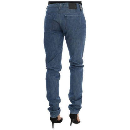 Costume National Blue Wash Cotton Boyfriend Fit Jeans