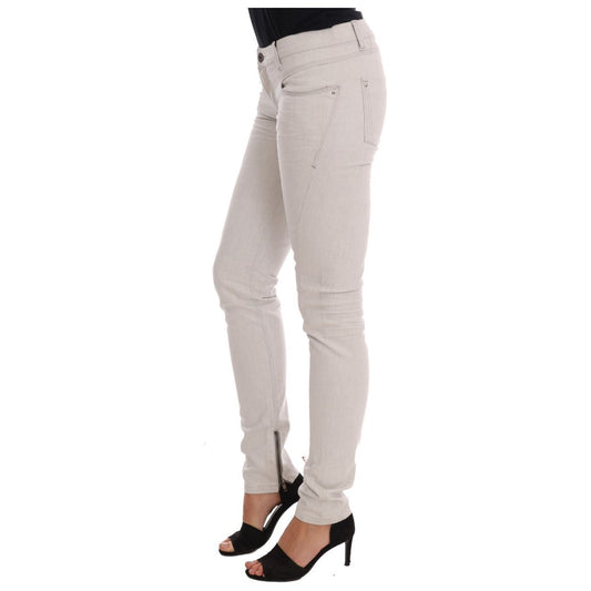 Costume National Chic White Slim-Fit Stretch Jeans white-cotton-stretch-slim-jeans