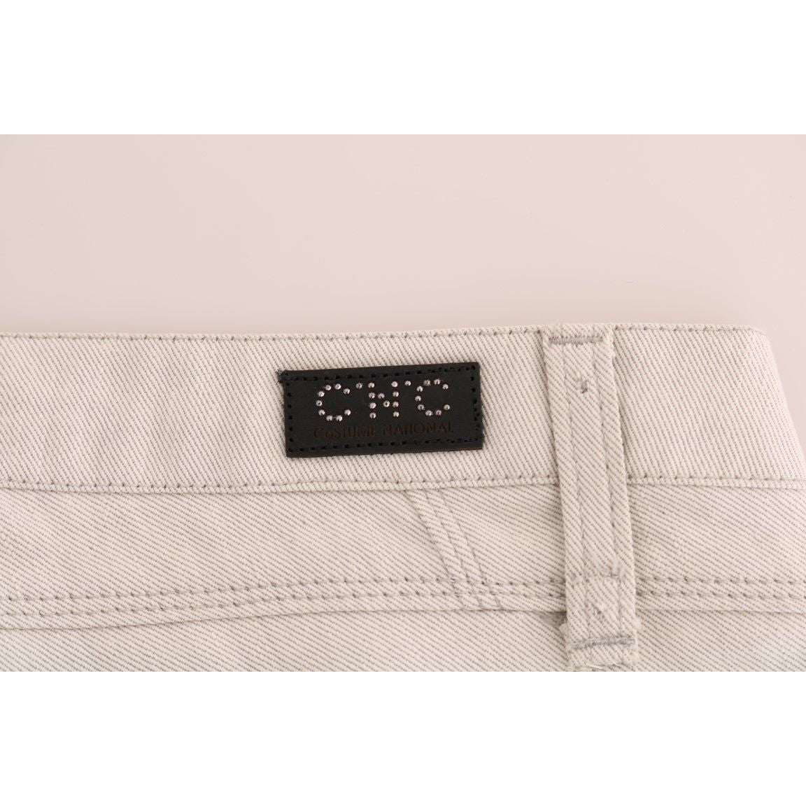 Chic White Slim-Fit Stretch Jeans