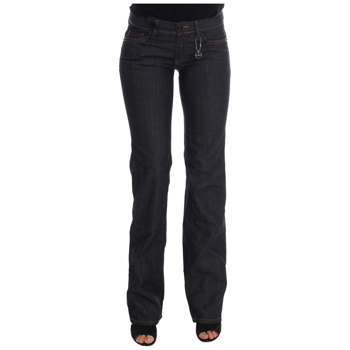 Chic Dark Blue Straight Fit Jeans