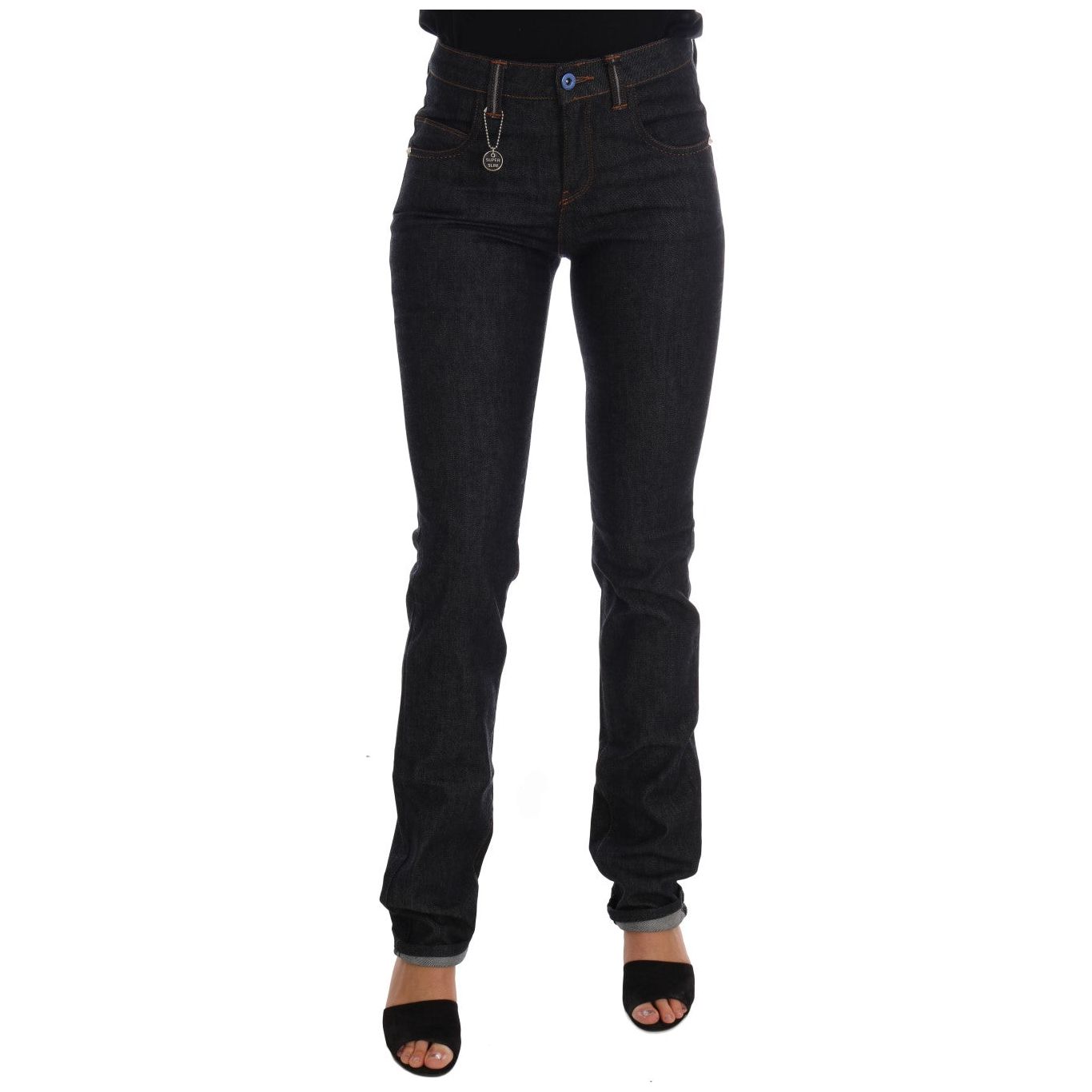 Sleek Dark Blue Super Slim Jeans