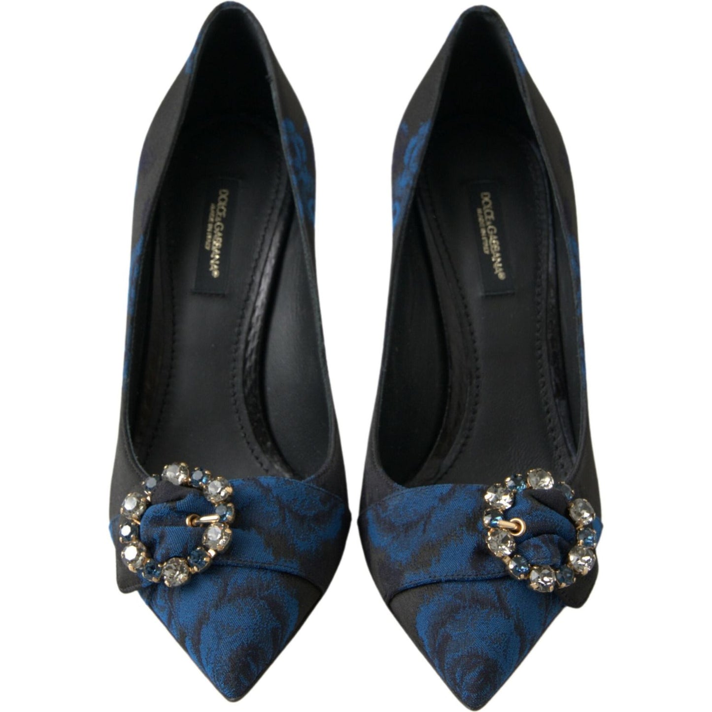 Dolce & Gabbana | Elegant Blue Crystal Embellished Pumps| McRichard Designer Brands   