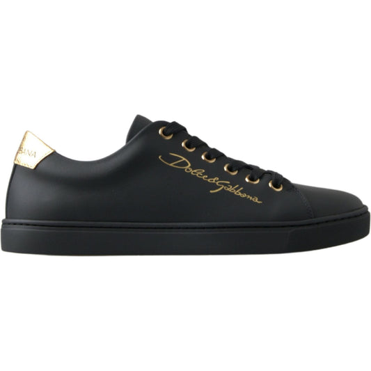 Dolce & GabbanaBlack Gold Leather Classic SneakersMcRichard Designer Brands£329.00