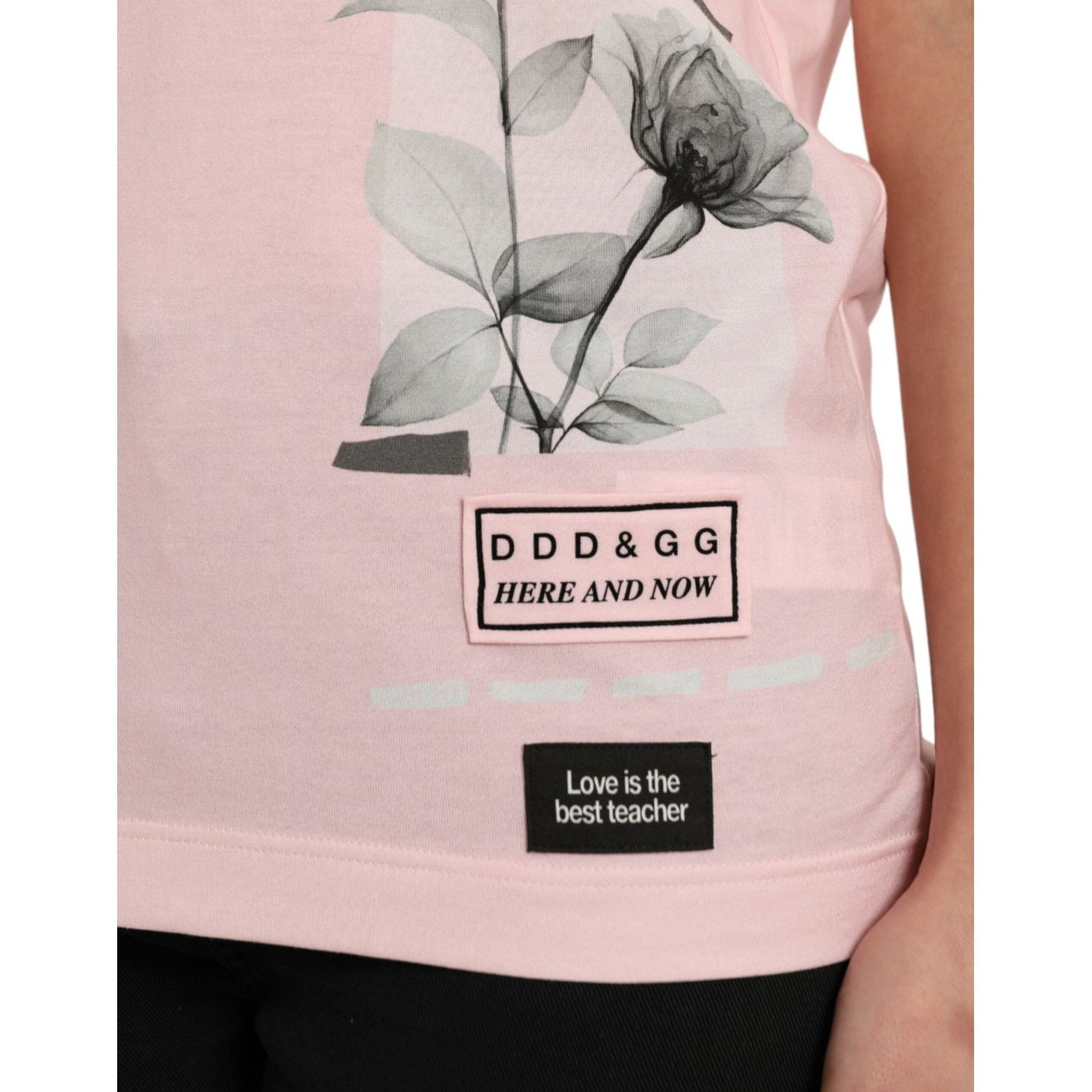 Dolce & Gabbana Chic Pink Floral Cotton Tee chic-pink-floral-cotton-tee