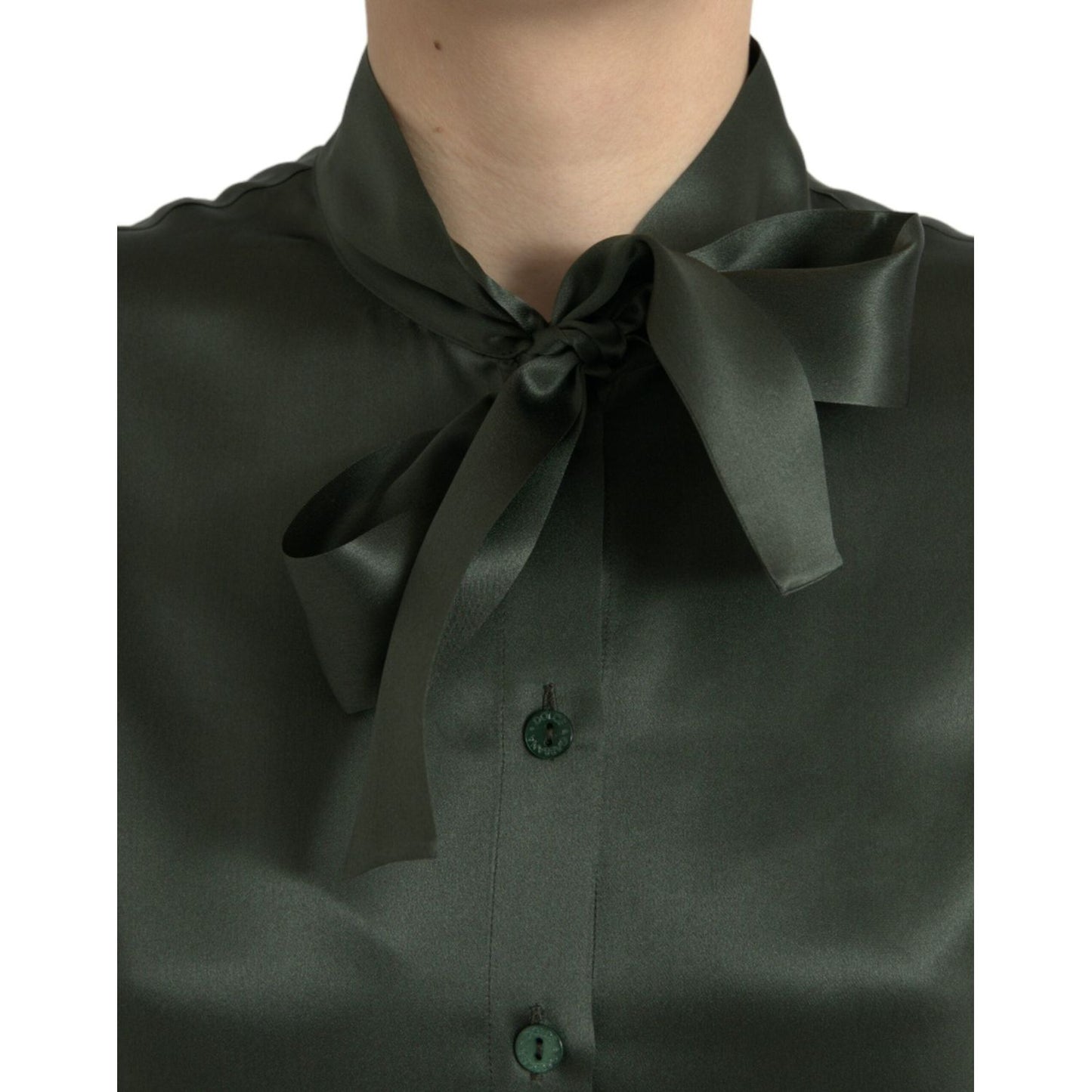 Dolce & Gabbana Elegant Silk Ascot Collar Blouse elegant-silk-ascot-collar-blouse